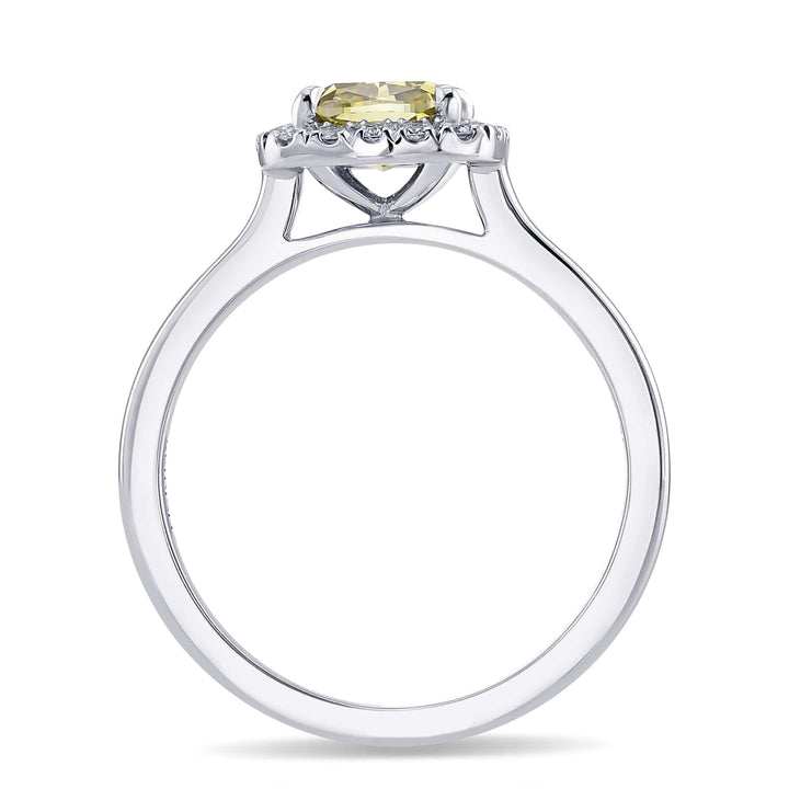 LEIBISH 1.07ct Chameleon Cushion Diamond Halo Ring Brand Ring
