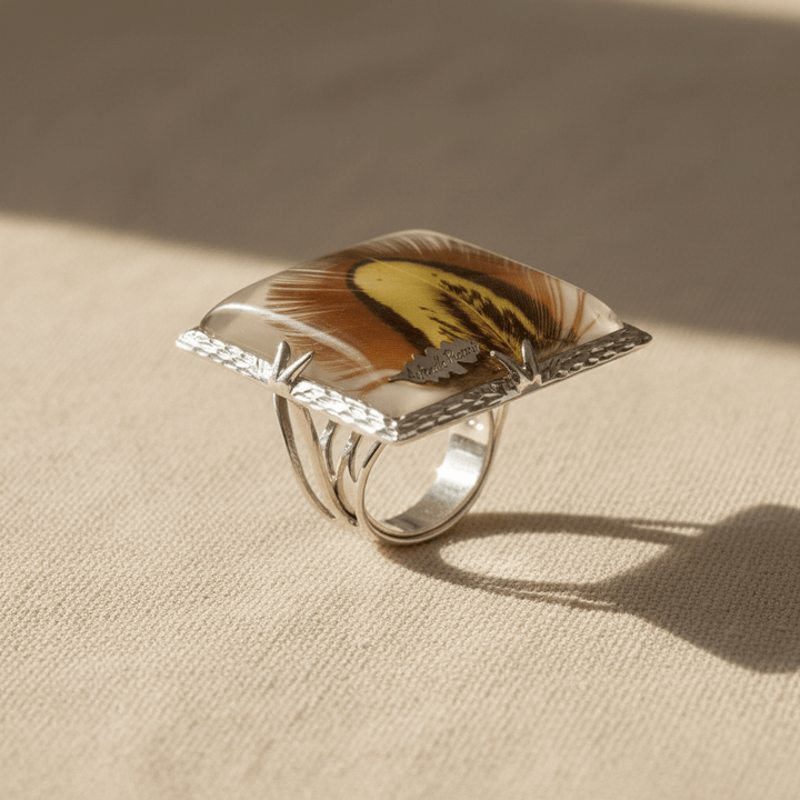 Antonella Piacenti Piuma Square Silver Ring 925 Brand Rings