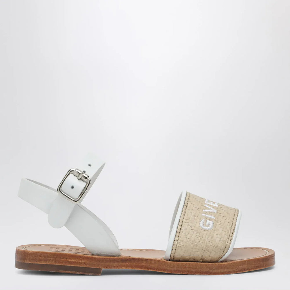 Givenchy - White/beige sandals with logo Brand Sandals 31