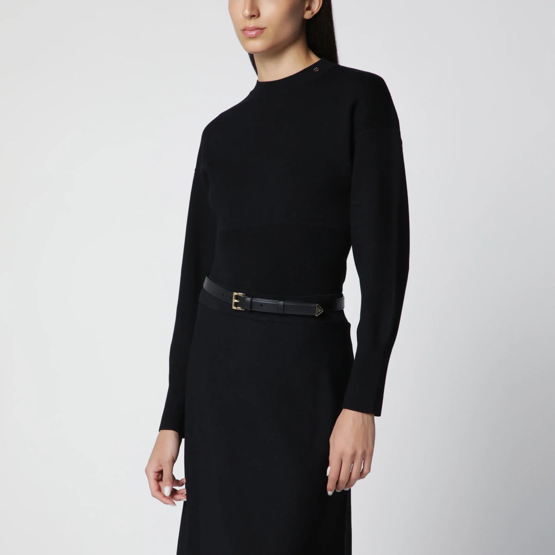 ANINE BING - Black viscose-blend knit sweater Brand Shirts &amp; Tops XS