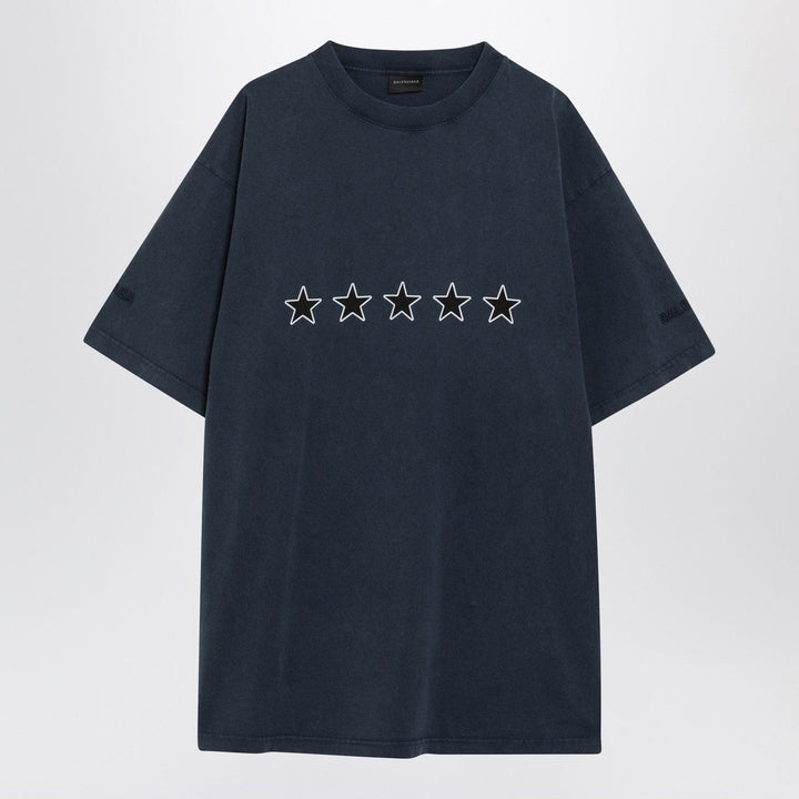 Shirts &amp; Tops Balenciaga - Washed navy blue oversized T-shirt Brand