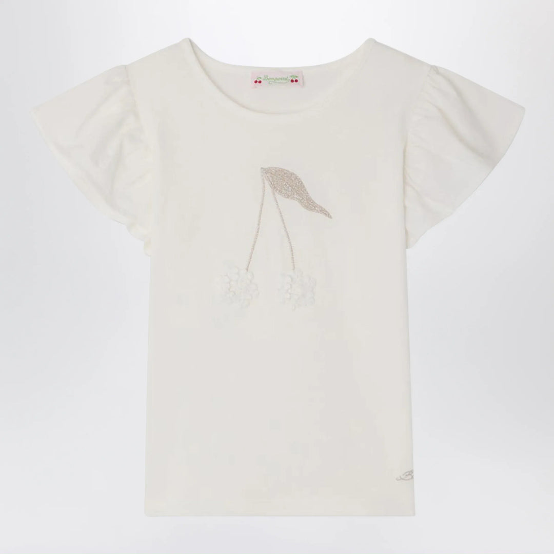 Bonpoint - Emila white cotton T-shirt Brand Shirts &amp; Tops 10Y