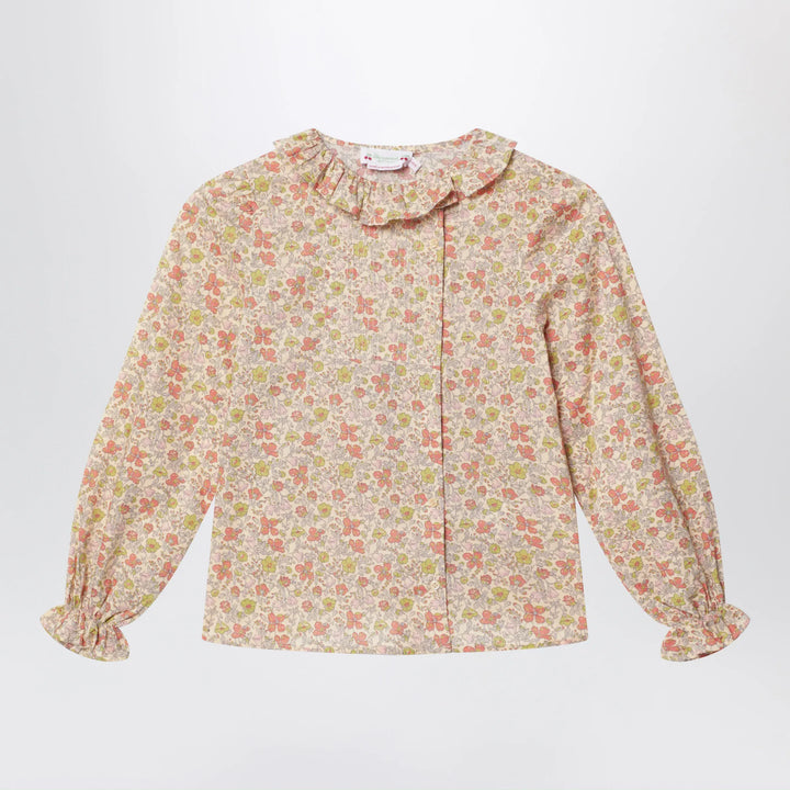 Bonpoint - Pink Liberty fabric shirt Brand Shirts &amp; Tops 4Y