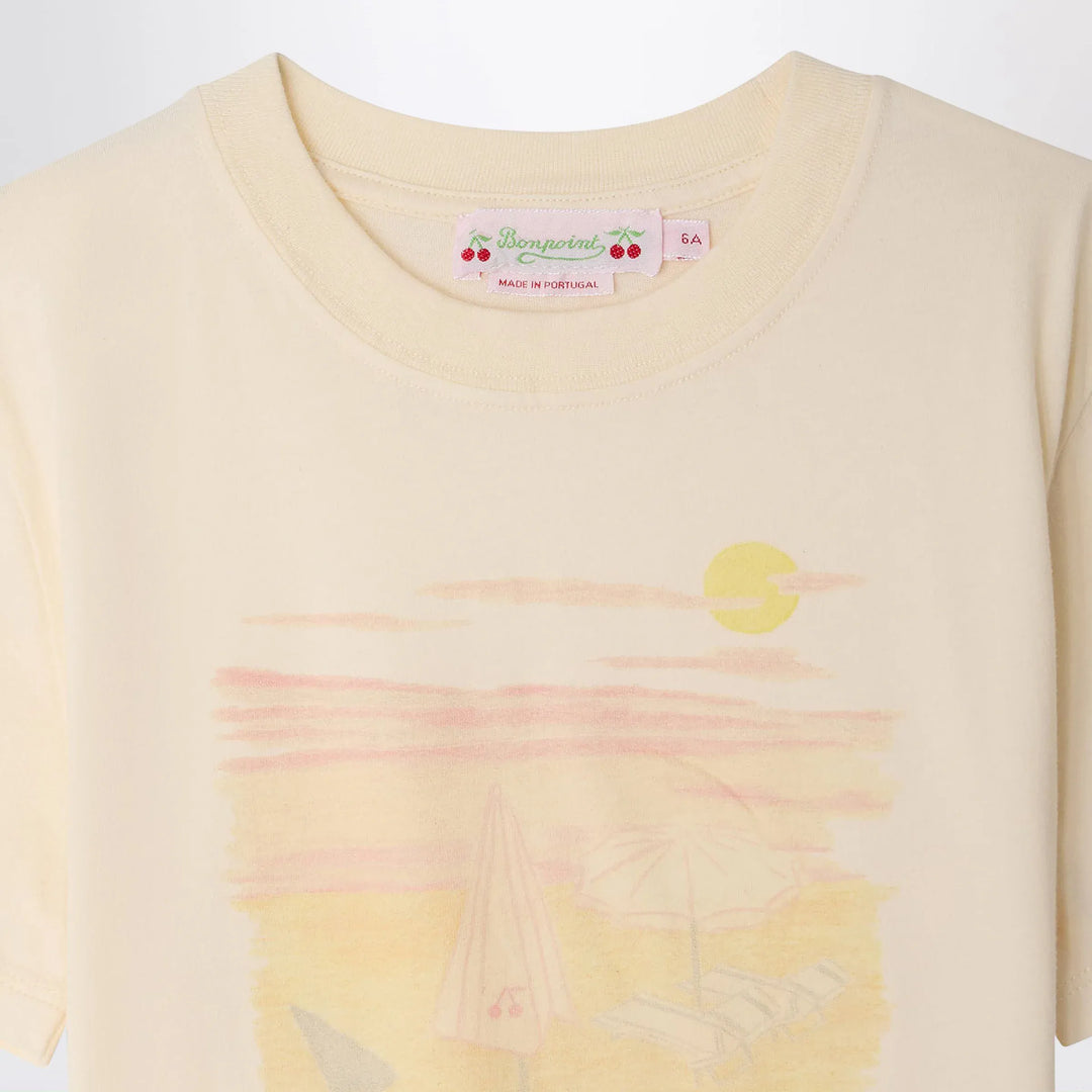 Bonpoint - Thida écru T-shirt with Bain de Soleil print Brand Shirts &amp; Tops