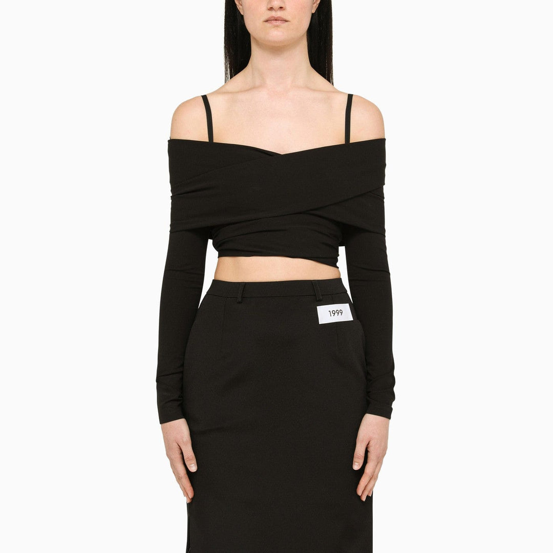Shirts &amp; Tops 40  IT Dolce&amp;Gabbana - Black top with boat neckline Brand