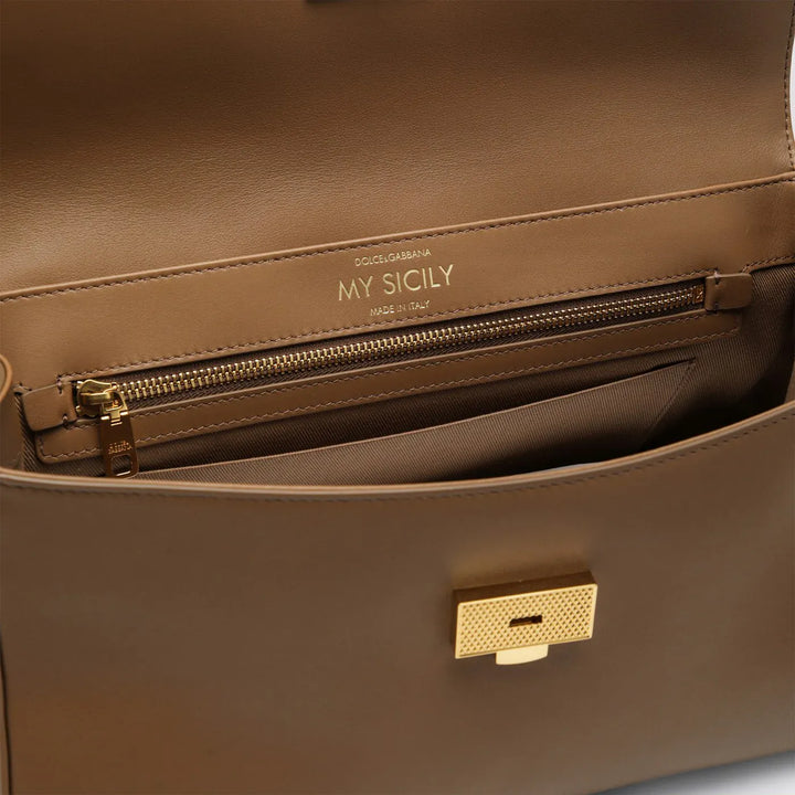 Dolce&amp;Gabbana - My Sicily top handle bag in caramel leather Brand Shirts &amp; Tops TU