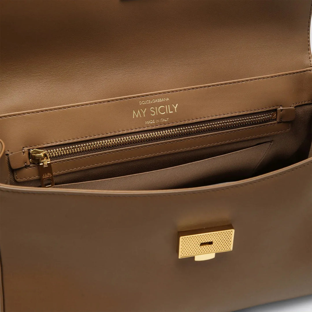 Dolce&amp;Gabbana - My Sicily top handle bag in caramel leather Brand Shirts &amp; Tops U