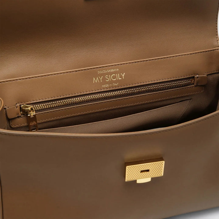 Dolce&amp;Gabbana - My Sicily top handle bag in caramel leather Brand Shirts &amp; Tops U