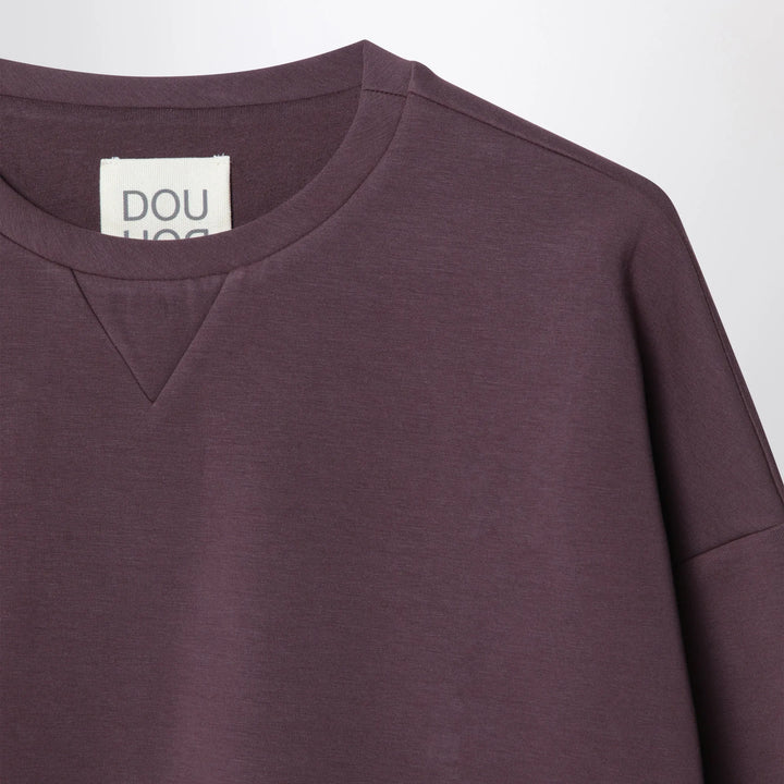 Douuod - Plum cotton sweatshirt Brand Shirts &amp; Tops