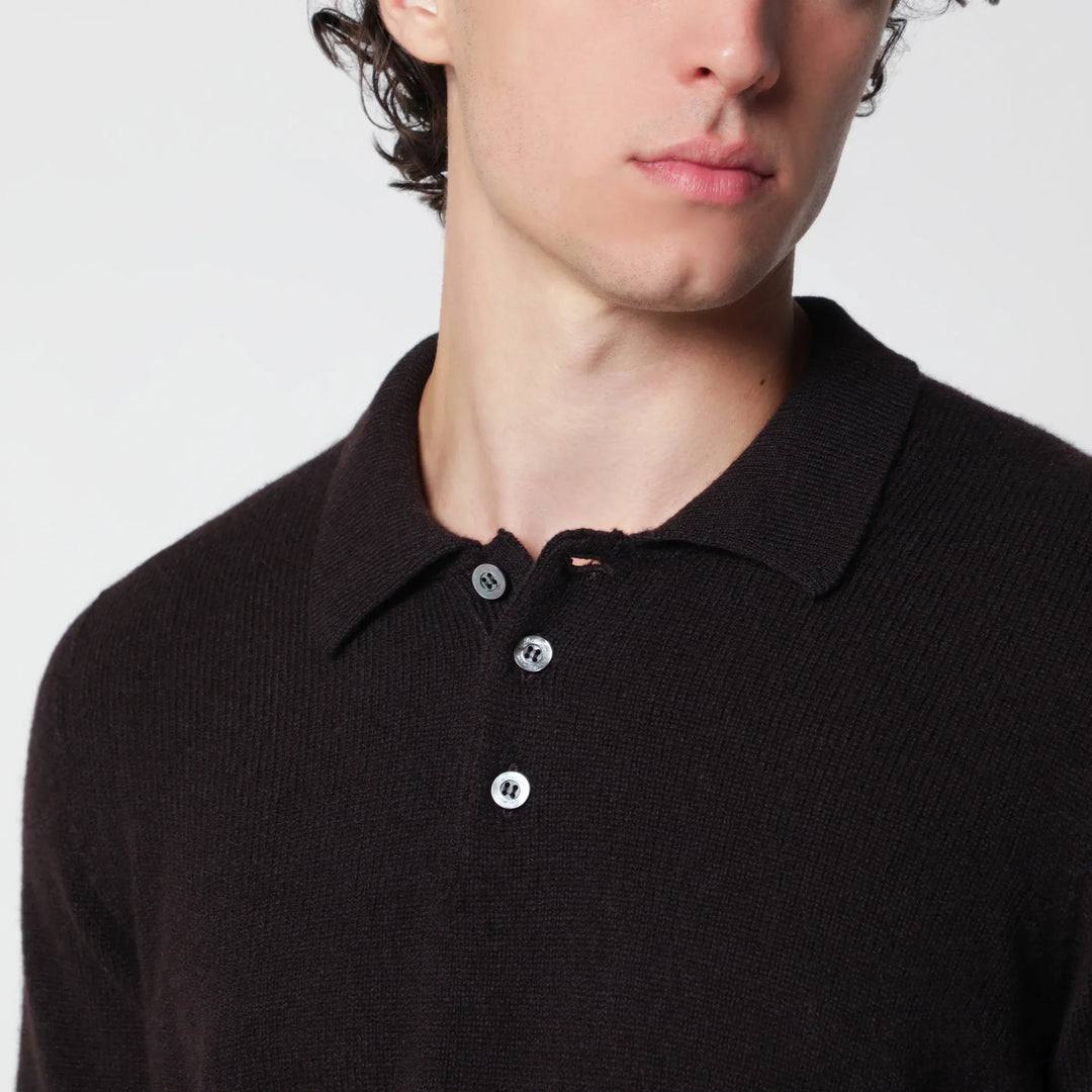 Drumohr - Brown wool polo sweater Brand Shirts &amp; Tops