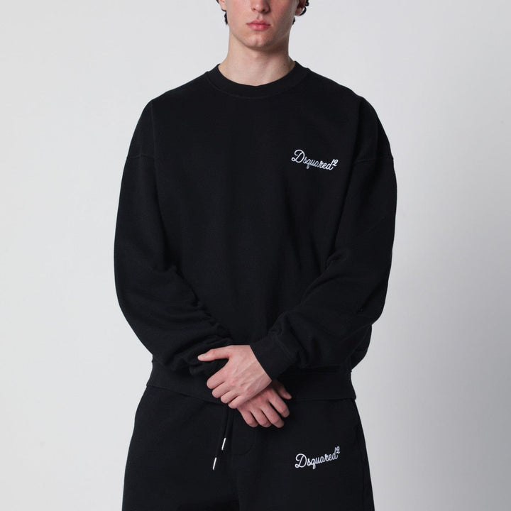 Shirts &amp; Tops Dsquared2 - Black relaxed-fit sweatshirt with logo Brand