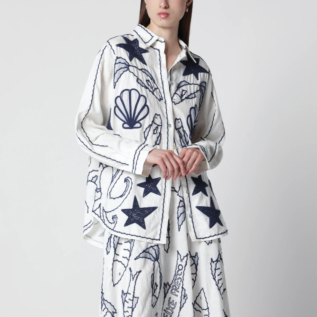 FARM Rio - Shirt with marine embroidery Brand Shirts &amp; Tops S