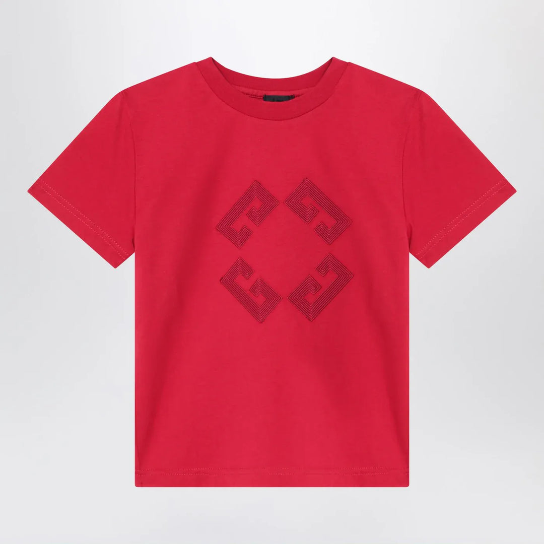 Givenchy - Bordeaux T-shirt with embroidered logo Brand Shirts &amp; Tops 12