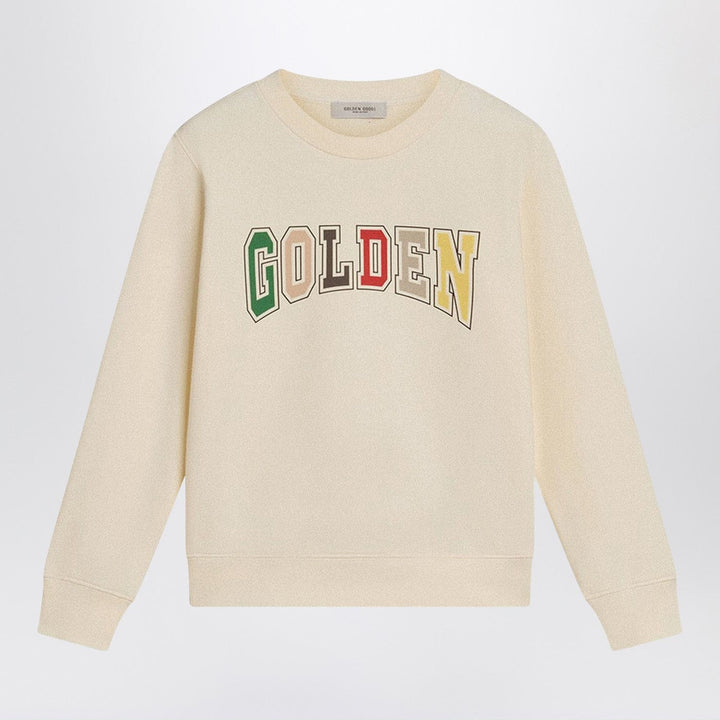 Shirts &amp; Tops 8 Golden Goose - Ivory crewneck sweatshirt with logo Brand