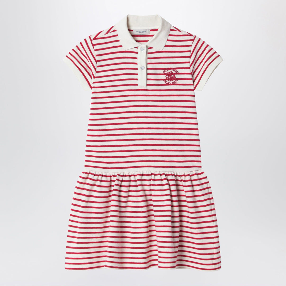 Shirts &amp; Tops Golden Goose - White/red striped polo dress Brand