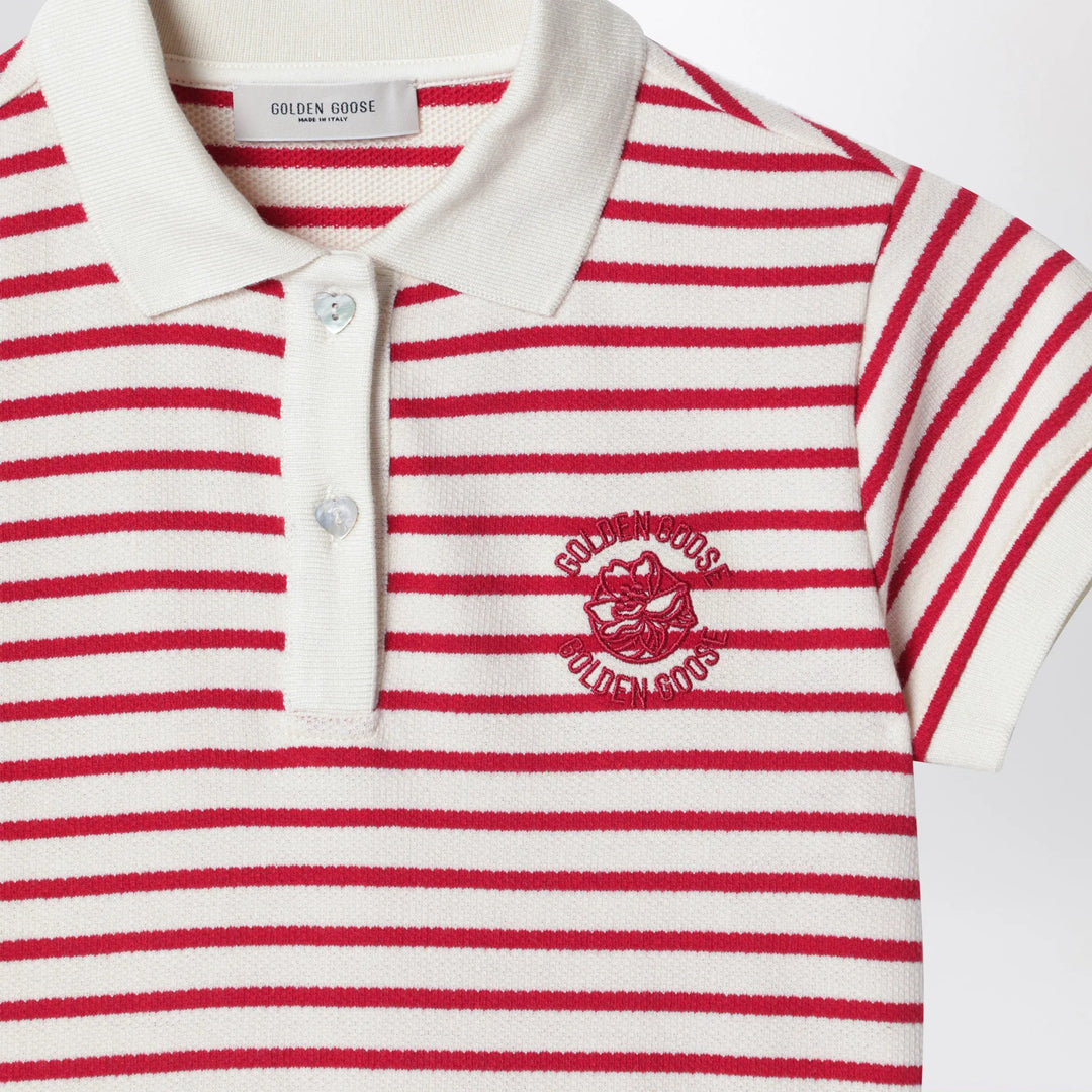 Golden Goose - White/red striped polo dress Brand Shirts &amp; Tops