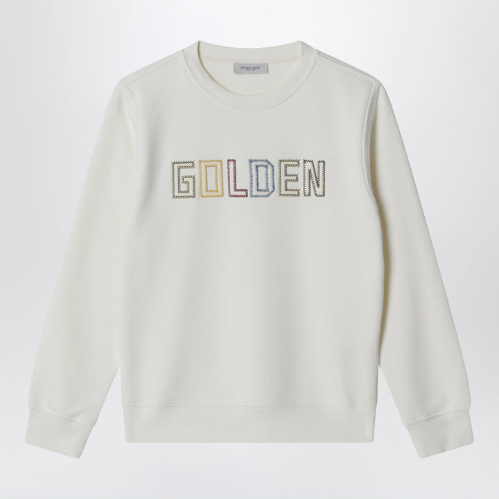 Shirts &amp; Tops Golden Goose - White sweatshirt with embroidered logo Brand