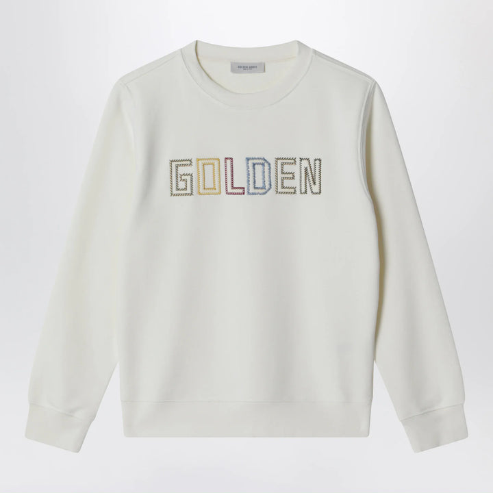 Golden Goose - White sweatshirt with embroidered logo Brand Shirts &amp; Tops 4