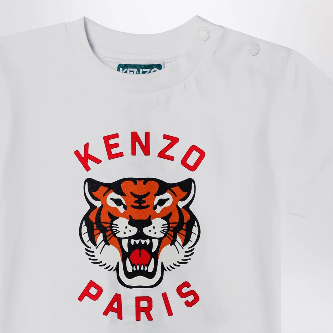 KENZO - White t-shirt with printed logo Brand Shirts &amp; Tops 9M
