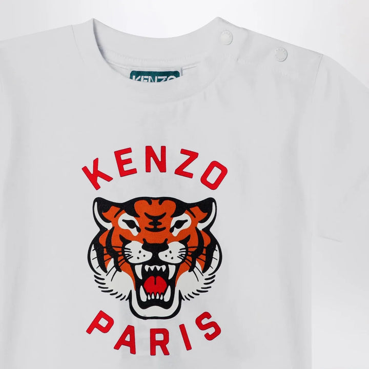 KENZO - White t-shirt with printed logo Brand Shirts &amp; Tops 9M