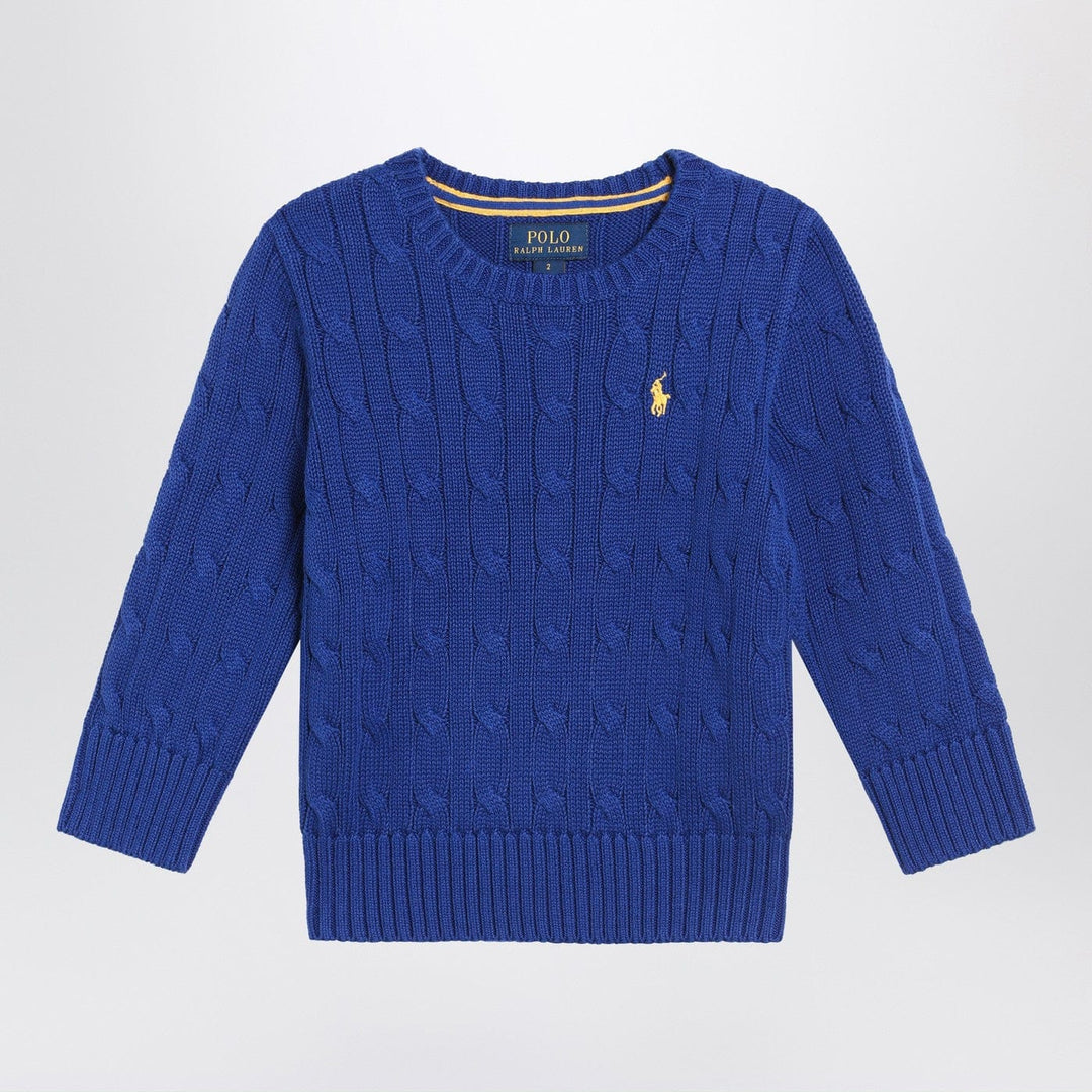 Shirts &amp; Tops Polo Ralph Lauren - Bright blue cable-knit crewneck sweater Brand