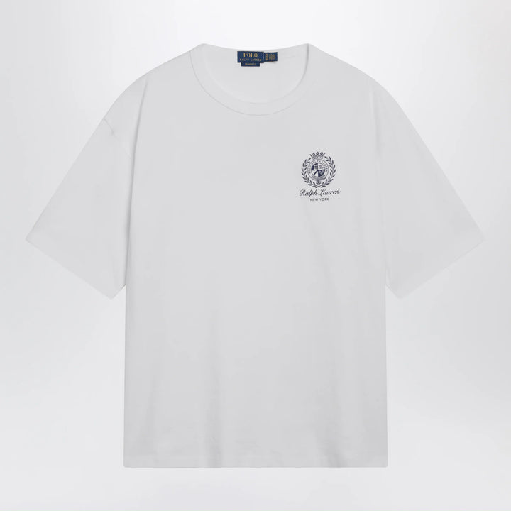 Polo Ralph Lauren - White Relaxed-Fit T-Shirt With Logo Prints Brand Shirts &amp; Tops L