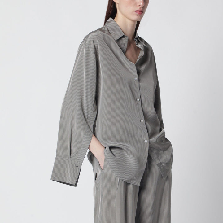 Shirts &amp; Tops Róhe - Light grey striped oversized shirt Brand