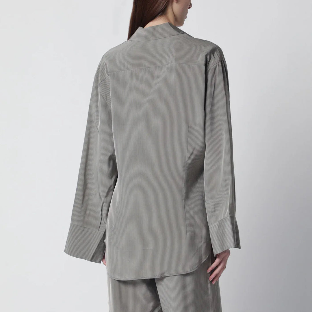 Róhe - Light grey striped oversized shirt Brand Shirts &amp; Tops