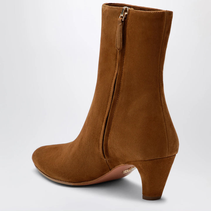 Aquazzura - Chestnut Sloan suede ankle boots Brand Shoes 38,5 IT