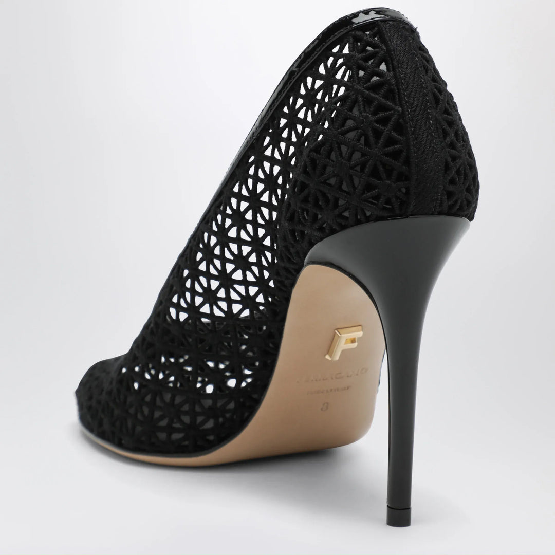 Ferragamo - Black macramé pump Brand Shoes