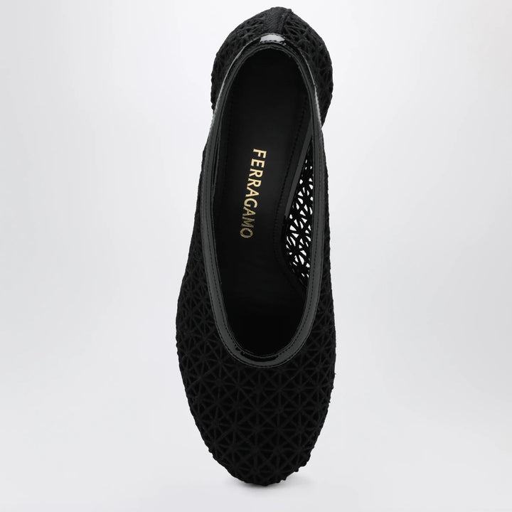 Ferragamo - Black macramé pump Brand Shoes