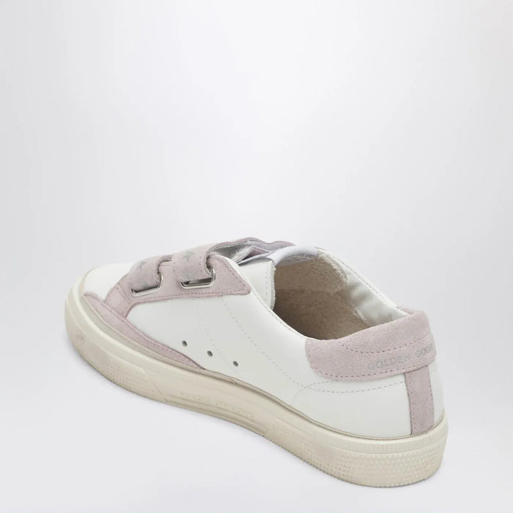 Golden Goose - May School Sneakers in white/pink Brand Shoes