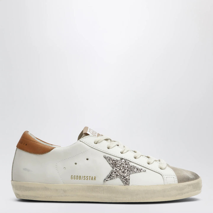 Golden Goose - Super-Star sneakers in white/beige with glitter star Brand Shoes 36 IT