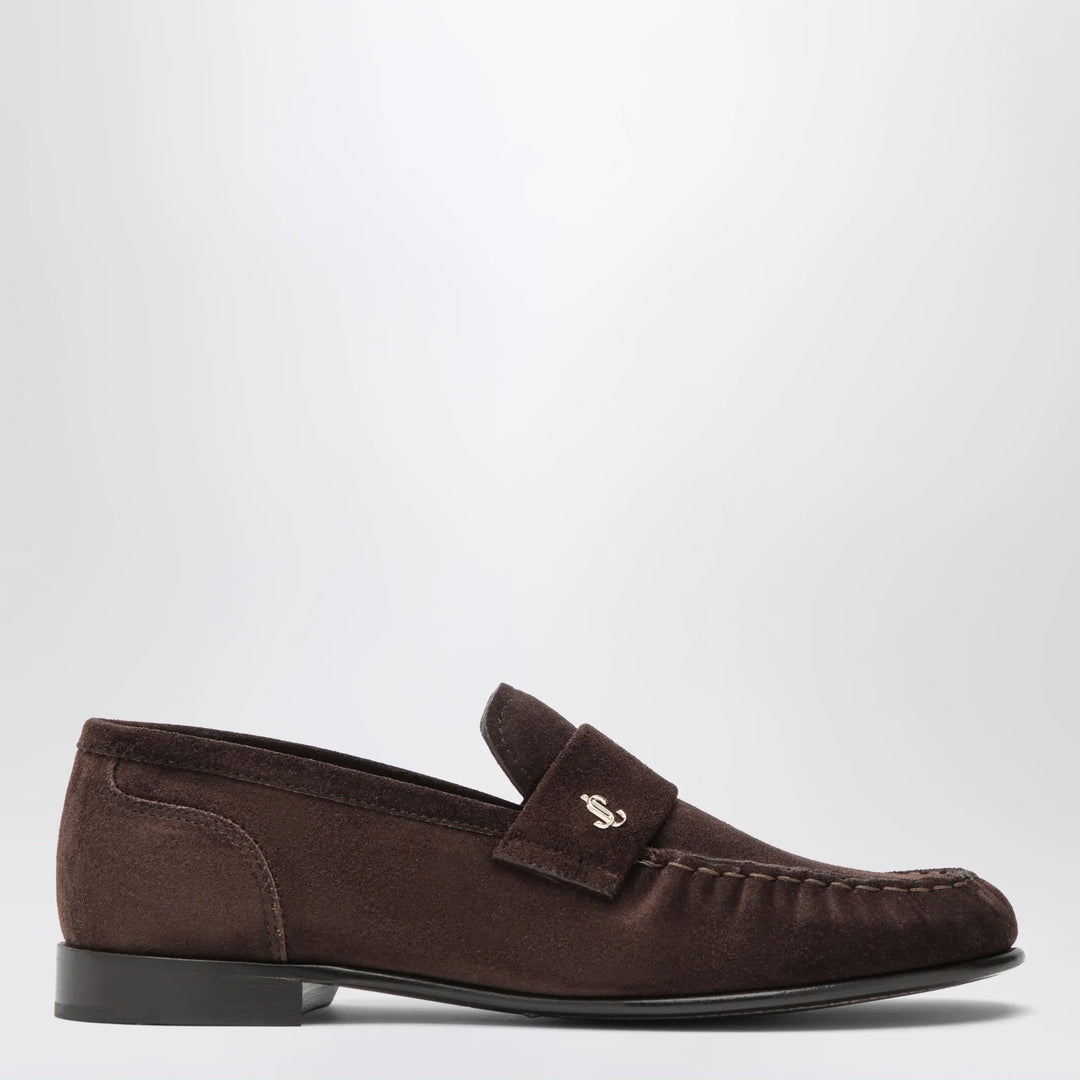 Jimmy Choo - Ellis suede leather loafers in chocolate Brand Shoes 36,5 IT