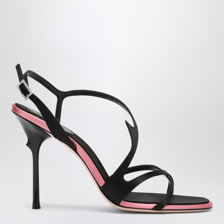 Shoes ROGER VIVIER - Black satin heeled sandals Brand