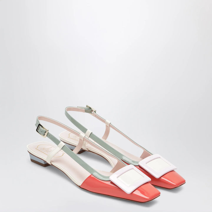 ROGER VIVIER - Multicolour Belle Vivier Slingback Ballerinas in patent leather Brand Shoes