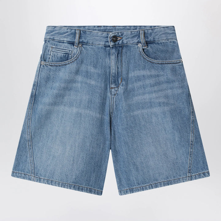 Givenchy - Blue shorts with logo embroidery Brand Shorts 4
