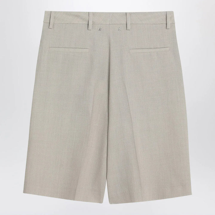 Golden Goose - Beige mélange wool-blend bermuda Brand Shorts 40  IT