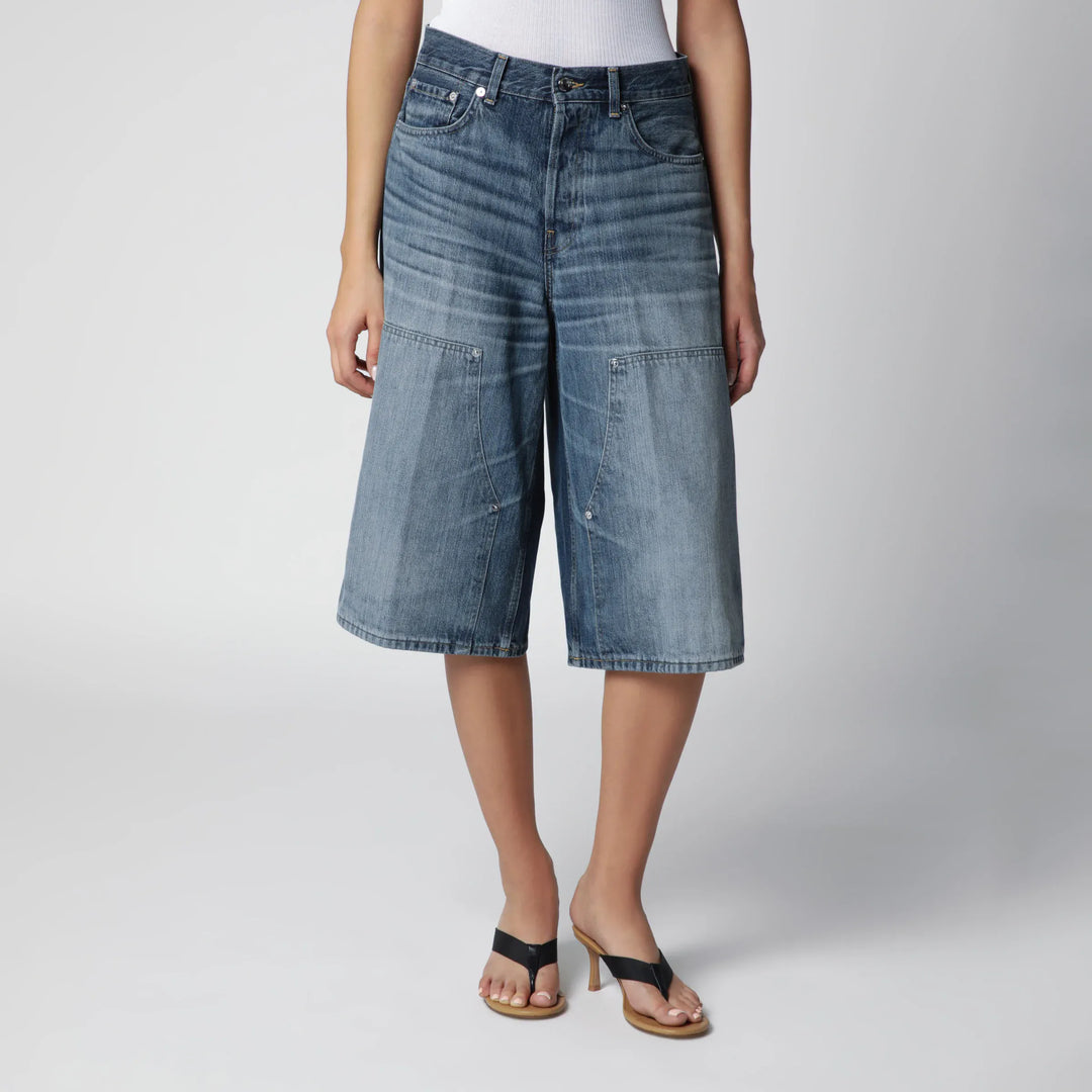 HAIKURE - Haikure wide Bermuda shorts in Blue Ryder denim Brand Shorts 26