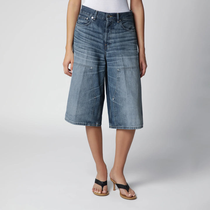 HAIKURE - Haikure wide Bermuda shorts in Blue Ryder denim Brand Shorts 26