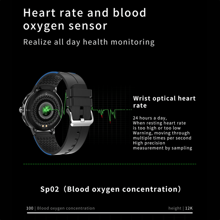 Italian Luxury Group Smart Watches Everest Professional Sport Doctor Smartwatch Zinc Alloy Case Resistant Glass Mirror Brand