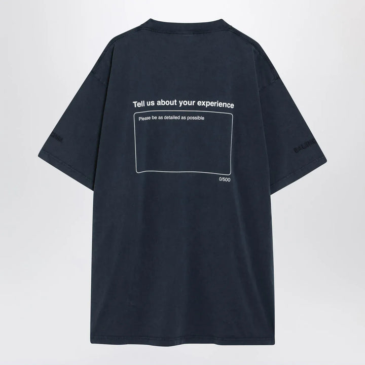 Balenciaga - Washed navy blue oversized T-shirt Brand T-Shirt