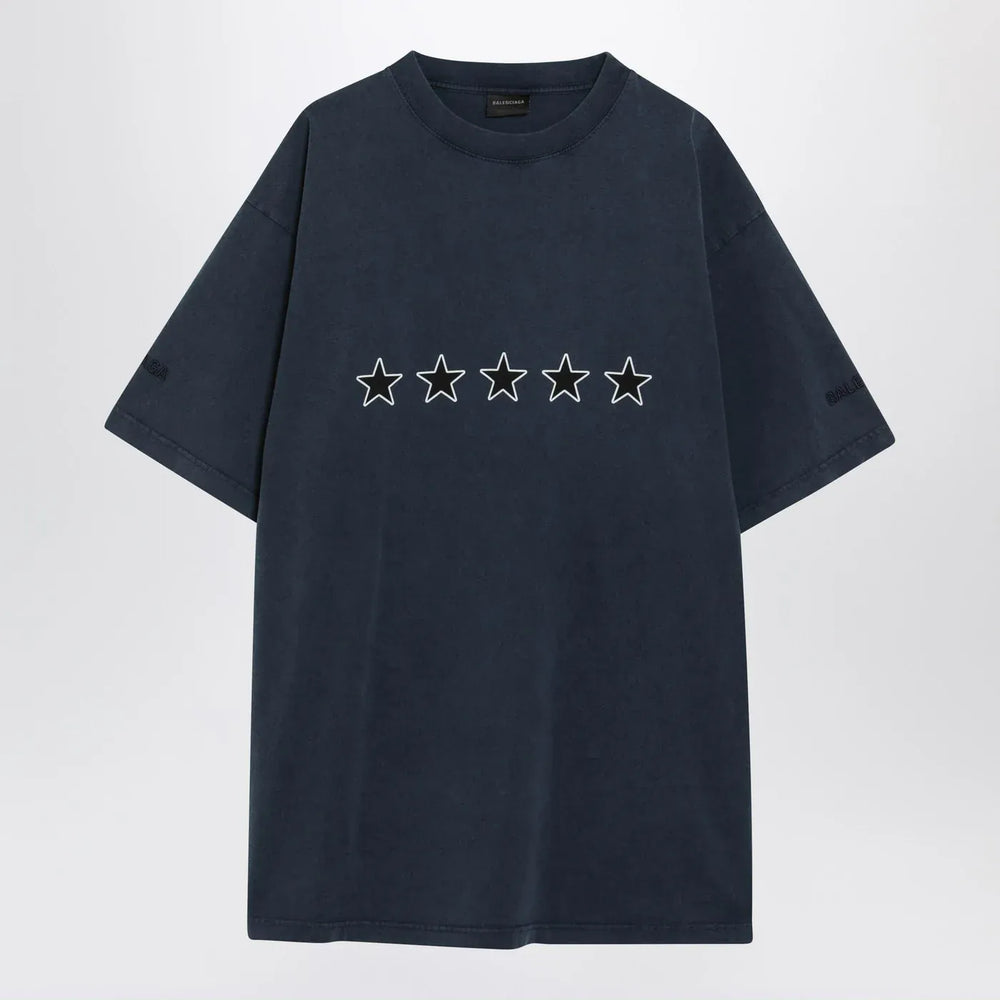 Balenciaga - Washed navy blue oversized T-shirt Brand T-Shirt S