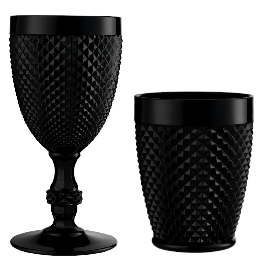 Mario Luca Giusti Tumblers Mario Luca Giusti Crystal Set of 2 Black Brand