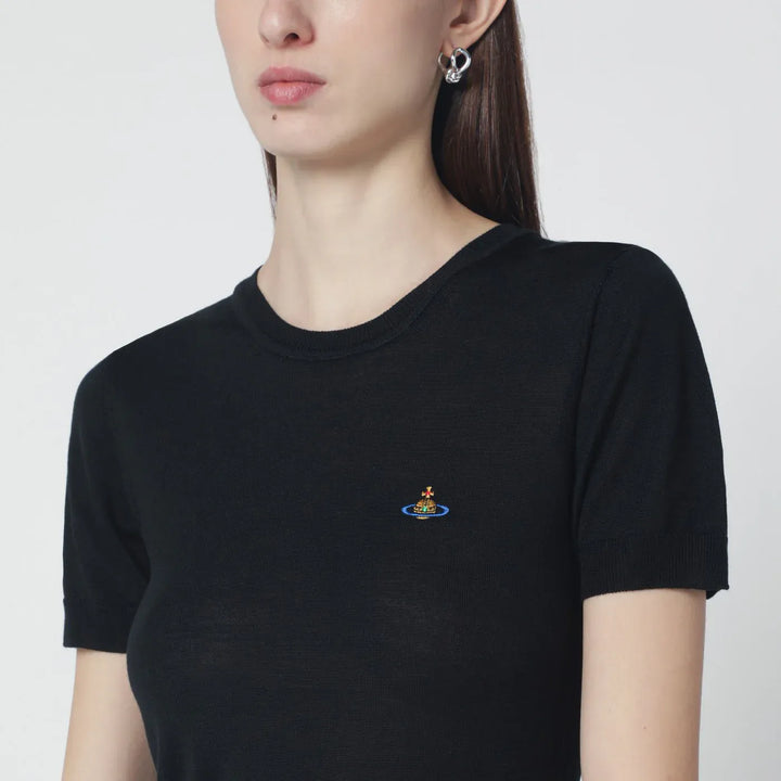 Vivienne Westwood - Black Bea wool and silk top Brand M