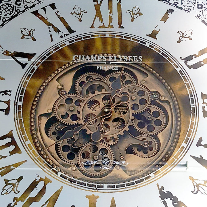 Chilli Wall Clock Persian Moving Cogs Clock Wall Clock Gold Brand