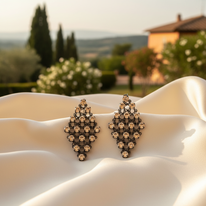 Giora Earrings on Silk