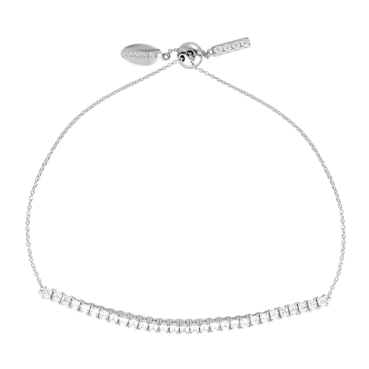 Georgini Bracelet Georgini Iconic Bridal Vera 2mm Bracelet Silver Adjustable Brand
